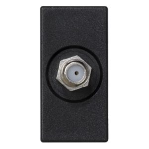 Плата Simon K45 с разъемом SAT (мама), пайка, 22,5х45мм, графит