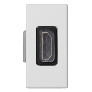 Разъем HDMI Simon K45, 22,5х45мм, (мама-мама), белый
