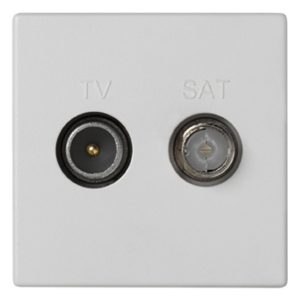 Розетка TV-SAT Simon K45, винты, 45х45мм, белый