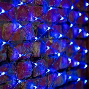 Гирлянда Сеть 2х1,5м, 288LED синий IP44 свечение с динамикой, прозрачный провод, 230В