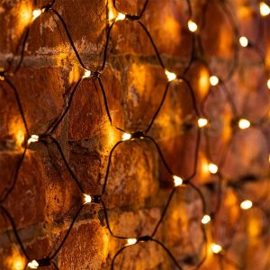 Гирлянда Сеть 1х1,5м, 160LED тепло-белый IP44 свечение с динамикой, черный провод, 230В