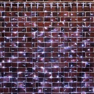 Гирлянда светодиодная Дождь 2x6m 768LED 230V белый постоянное свечение, прозрачный провод IP65