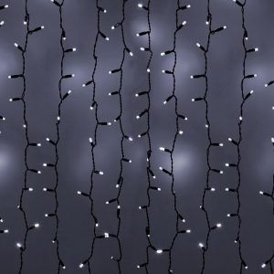 Гирлянда Светодиодный Дождь 2x1,5м 360LED белый IP44 эффект мерцания, черный провод, 230В