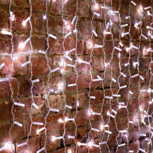 Гирлянда Светодиодный Дождь 2x1,5м 192LED белый IP44 постоянное свечение, прозрачный провод, 230В