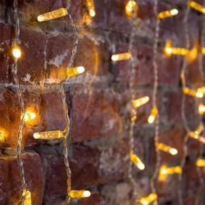 Гирлянда Светодиодный Дождь 2x1,5м 360LED тепло-белый IP44 эффект мерцания, прозрачный провод, 230В
