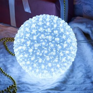 Шар светодиодный 220V, диаметр 20см, 200LED, цвет белый IP20