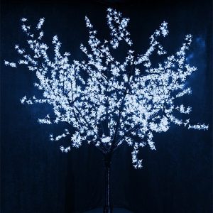 Светодиодное дерево Сакура, 1728LED 210W 24V L2.4m крона 2m синий IP65 трансформатор в комплекте