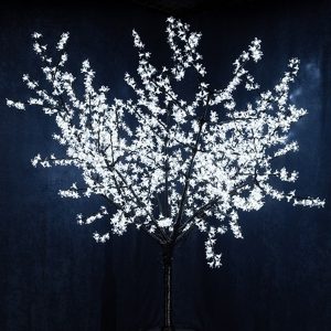 Светодиодное дерево Сакура, 1728LED 210W 24V L2.4m крона 2m белый IP54 трансформатор в комплекте