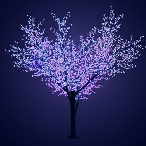 Светодиодное дерево Сакура, 1728LED 78W 24V L3.6m крона 3m синий IP65 трансформатор в комплекте