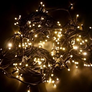 Гирлянда модульная Дюраплей LED, 20м 200 LED черный каучук тепло-белый
