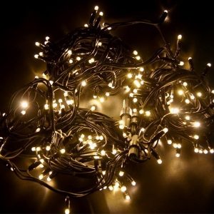 Гирлянда модульная Дюраплей LED 20м 200LED теплый, черный каучук каждый 5-й диод мерцающий/Flashing