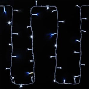 Гирлянда модульная Дюраплей LED, 20м 200LED белый, белый каучук, каждый 5-й диод мерцающий/Flashing