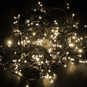 Гирлянда модульная Дюраплей LED 20м 200LED теплый, белый каучук, каждый 5-й диод мерцающий/Flashing