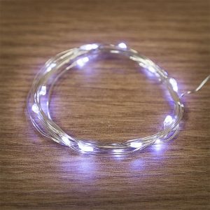 Гирлянда Роса, 2 м, 20 LED, цвет голубой работа от 2 батареек CR2032 в комплекте