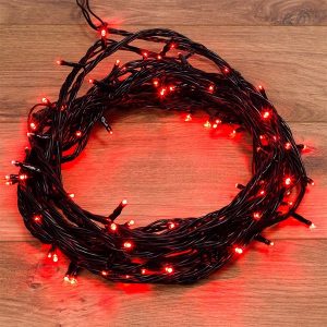Гирлянда Твинкл Лайт Neon-Night 10 м, черный ПВХ, 100 LED, 230V IP65 цвет красный