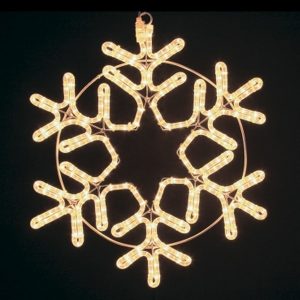 Фигура LED Снежинка, цвет тепло-белый, размер 55x55см IP65