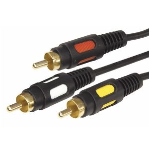 Шнур Rexant 3RCA Plug-3RCA Plug 1.5М gold
