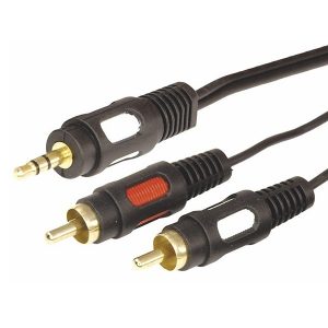 Шнур Rexant 3.5 Stereo Plug-2RCA Plug 3М gold