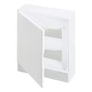 Шкаф настенный ABB Basic E 24М (2x12) белая непрозрачная дверь (с клеммами) BEW401224