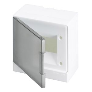 Щиток настенный ABB Basic E 6М серая прозрачная дверь (с клеммами) BEW402206