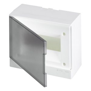 Щиток настенный ABB Basic E 8М серая прозрачная дверь (с клеммами) BEW402208