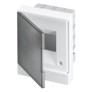 Щиток в нишу ABB Basic E 4М серая прозрачная дверь (c клеммами) BEF402204