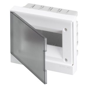 Щиток в нишу ABB Basic E 8М серая прозрачная дверь (c клеммами) BEF402208