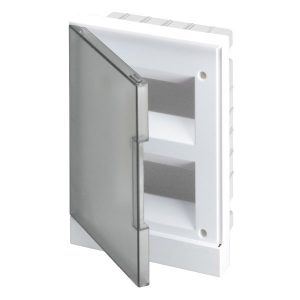 Шкаф в нишу ABB Basic E 16М (2x8) серая прозрачная дверь (c клеммами) BEF402216