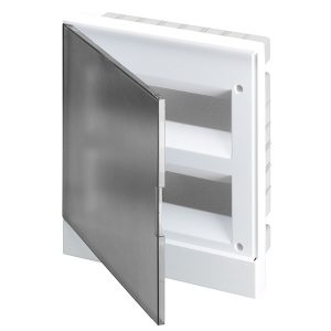 Шкаф в нишу ABB Basic E 24М (2x12) серая прозрачная дверь (c клеммами) BEF402224