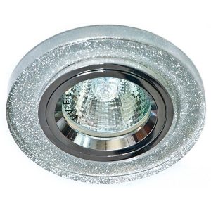 Светильник встраиваемый Feron DL8060-2 потолочный MR16 G5.3 мерацющее серебро