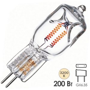 Лампа специальная галогенная Osram 64505 200W 230V GX6.35 25h 3200K