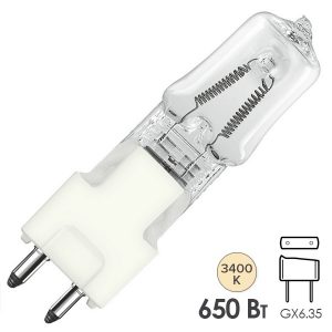 Лампа специальная галогенная Osram 64540 BVM P1/13 650W 240V GX6.35 15h 3400K