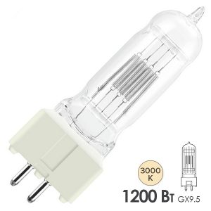 Лампа специальная галогенная Osram 64752 FWS T/29 1200W 230V GX9.5 400h 3000K (PHILIPS 6897P)