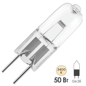 Лампа специальная галогенная Osram 64610 HLX BRL A1/220 50W 12V G6.35 50h (GE18234;SYLVANIA 0061300)