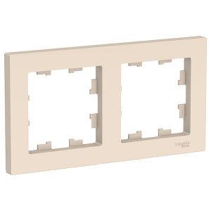 Рамка SE AtlasDesign 2 поста универсальная, бежевый [уп 30 шт]