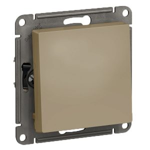 Одноклавишный выключатель SE AtlasDesign 10A, шампань [уп 10 шт]