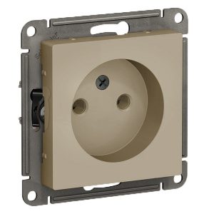 Розетка без заземления SE AtlasDesign 16А, шампань [уп 10 шт]