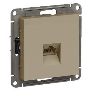Розетка компьютерная SE AtlasDesign RJ45 кат 5Е, шампань [уп 5 шт]