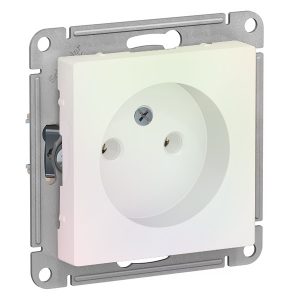Розетка без заземления SE AtlasDesign 16А, жемчуг [уп 10 шт]