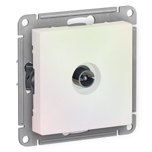 TV розетка проходная SE AtlasDesign 4DB, жемчуг [уп 10 шт]