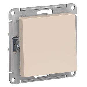 Кнопка SE AtlasDesign 10A механизм, бежевый [уп 5 шт]