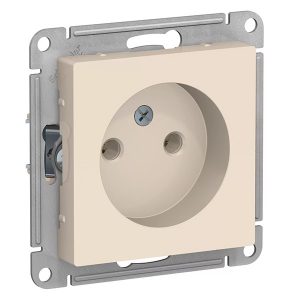 Розетка без заземления SE AtlasDesign 16А, бежевый [уп 20 шт]