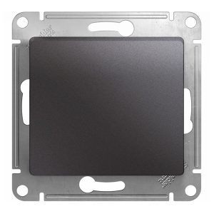 Одноклавишный переключатель SE Glossa 10A механизм, графит