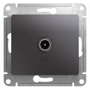 TV Розетка оконечная SE Glossa 1DB механизм, графит