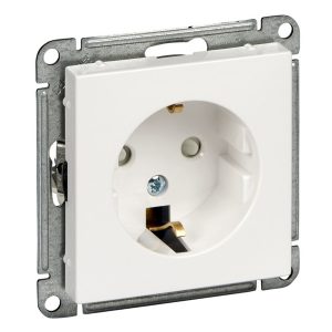 Розетка с заземлением со шторками SE W59 16А Aqua IP44, белый