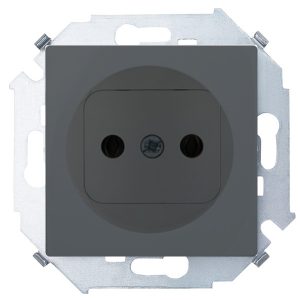 Розетка без заземления Simon 15 16А 250В винтовой зажим, графит