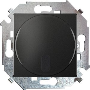 Светорегулятор Simon 15 с управлением от ИК пульта проходной 500Вт 230В, графит