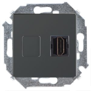 Розетка HDMI Simon 15 аудио/видео v1.4 тип А, графит