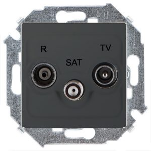 Розетка R-TV-SAT Simon 15 простая, графит