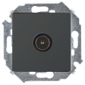 Розетка TV Simon 15 простая, графит